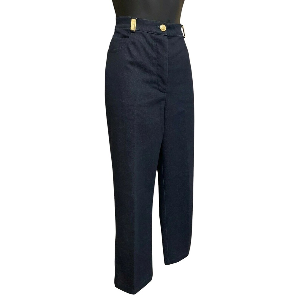 ST JOHN Sport Essentials Womens Pants Jeans Size 8 Blue Denim Cotton Stretch - Picture 6 of 12